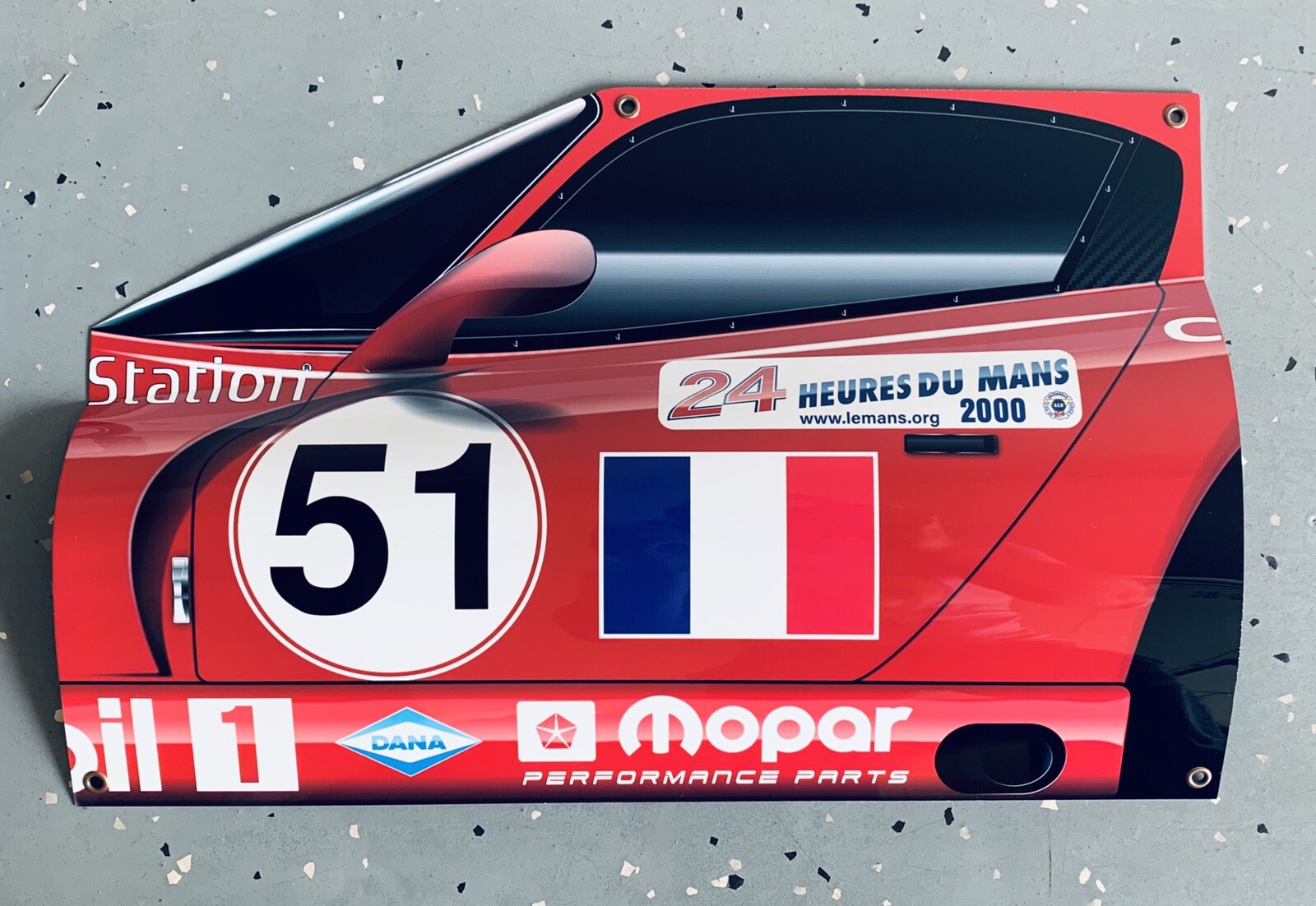 WOW 2000 Dodge Viper Lemans Style Sign 3D Side View Curved Sign