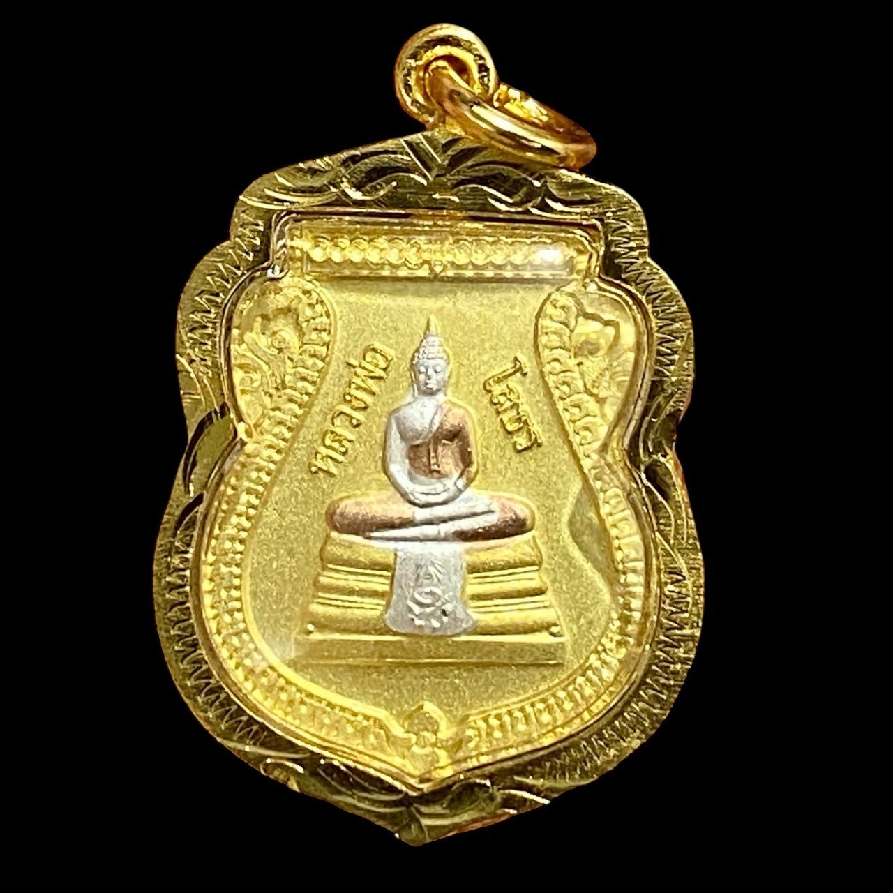Powerful LP Sothorn Pendant Success Wealth Luck Thai Amulet Gold Plated Charm