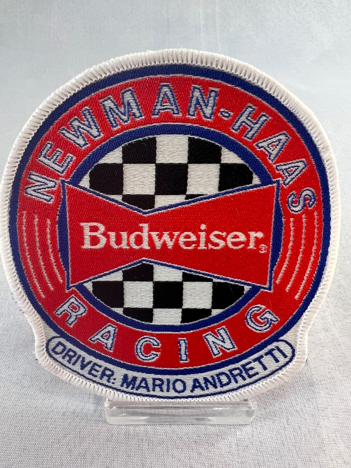 c1984  OFFICIAL Budweiser * Newman-Haas Racing * Mario Andretti Patch UNUSED