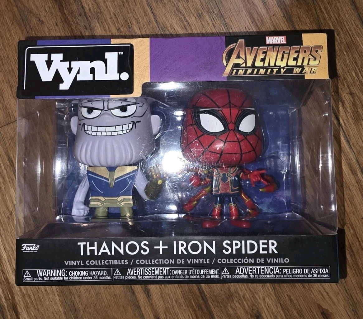 New In Box Funko Vynl Avengers Infinity War: Endgame Thanos & Iron Spider 2-Pack