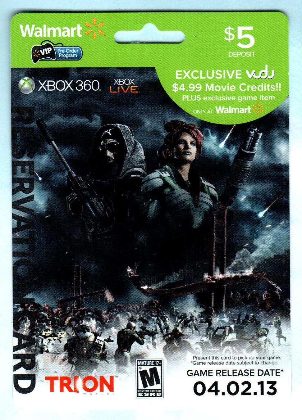 WALMART Defiance 2013 Game Reservation Card ( $0 - EXPIRED ) V2