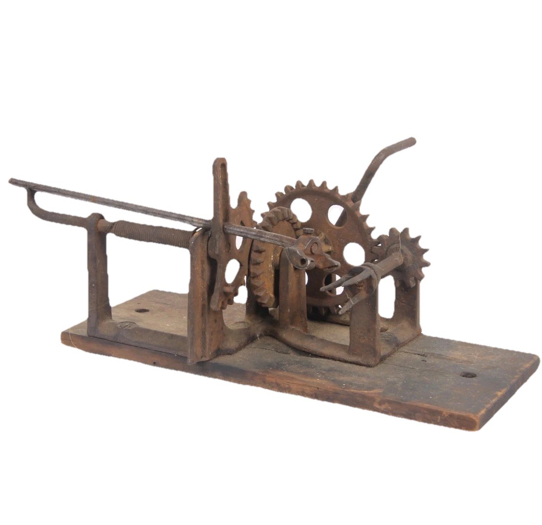 Apple Peeler Parer Vtg Old Antique Rare Return Lathe Kitchen Cast Iron Farm Tool