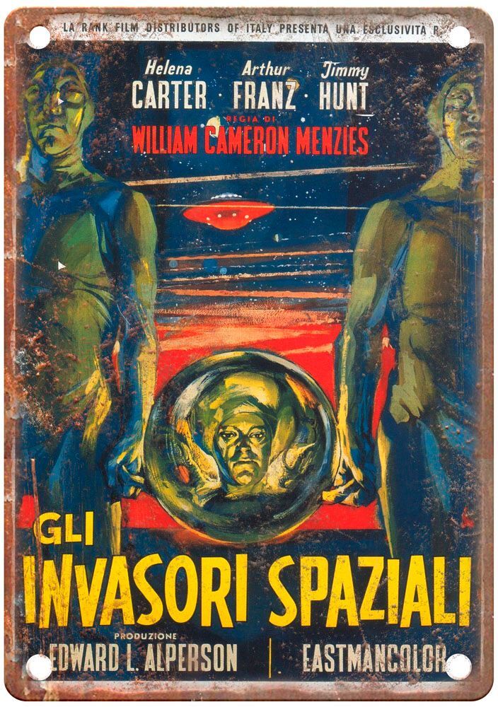 Invaders From Mars 11 Vintage Movie Poster Old Retro Look Metal Sign MP2277