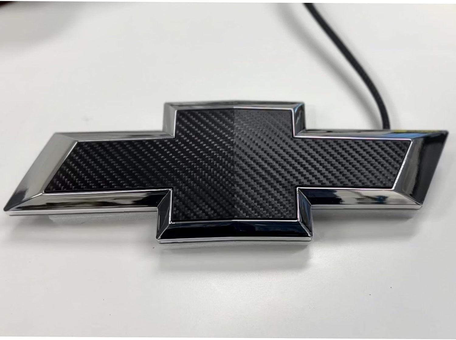 2014–2015 Chevy Silverado Front Grille Emblem – Chrome Black LED Lighted Badge