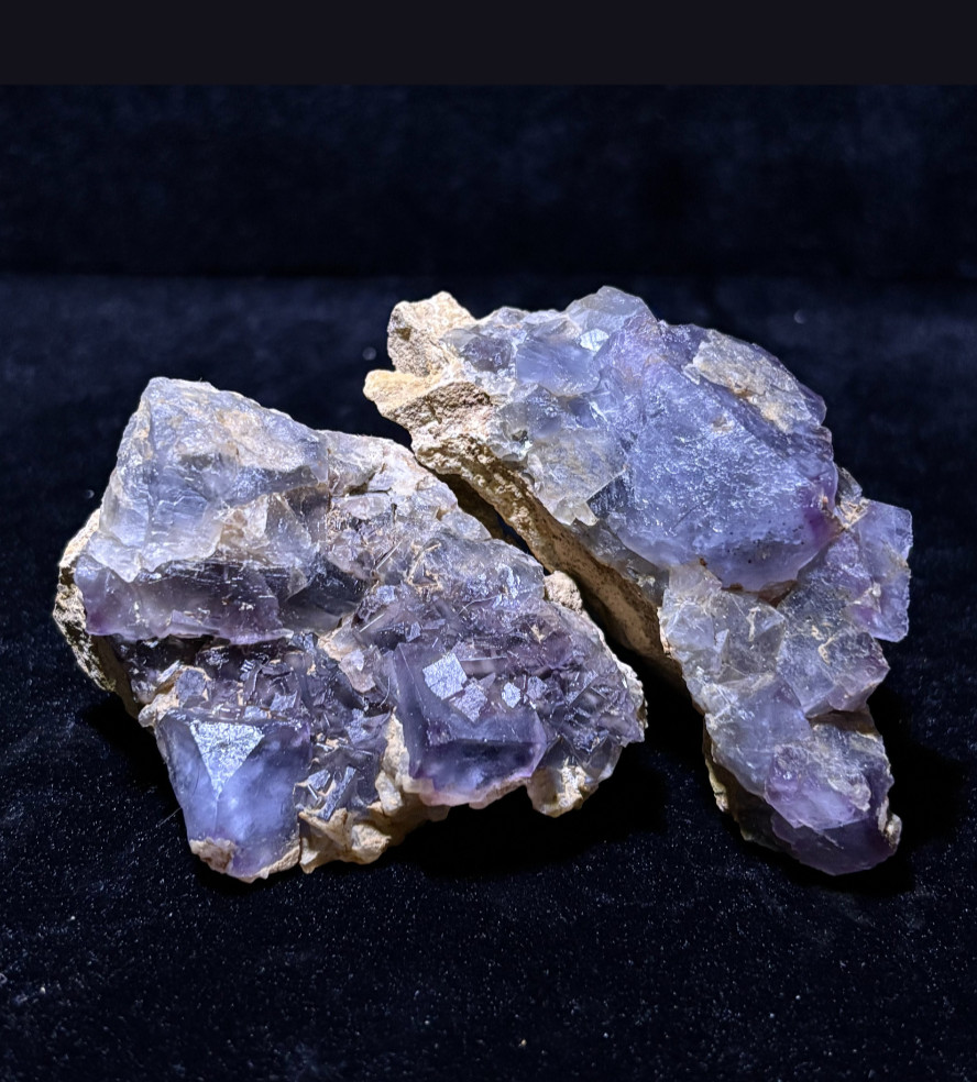 Bi Color Fluorite Terminated Cube Specimen From Pakistan High Quality