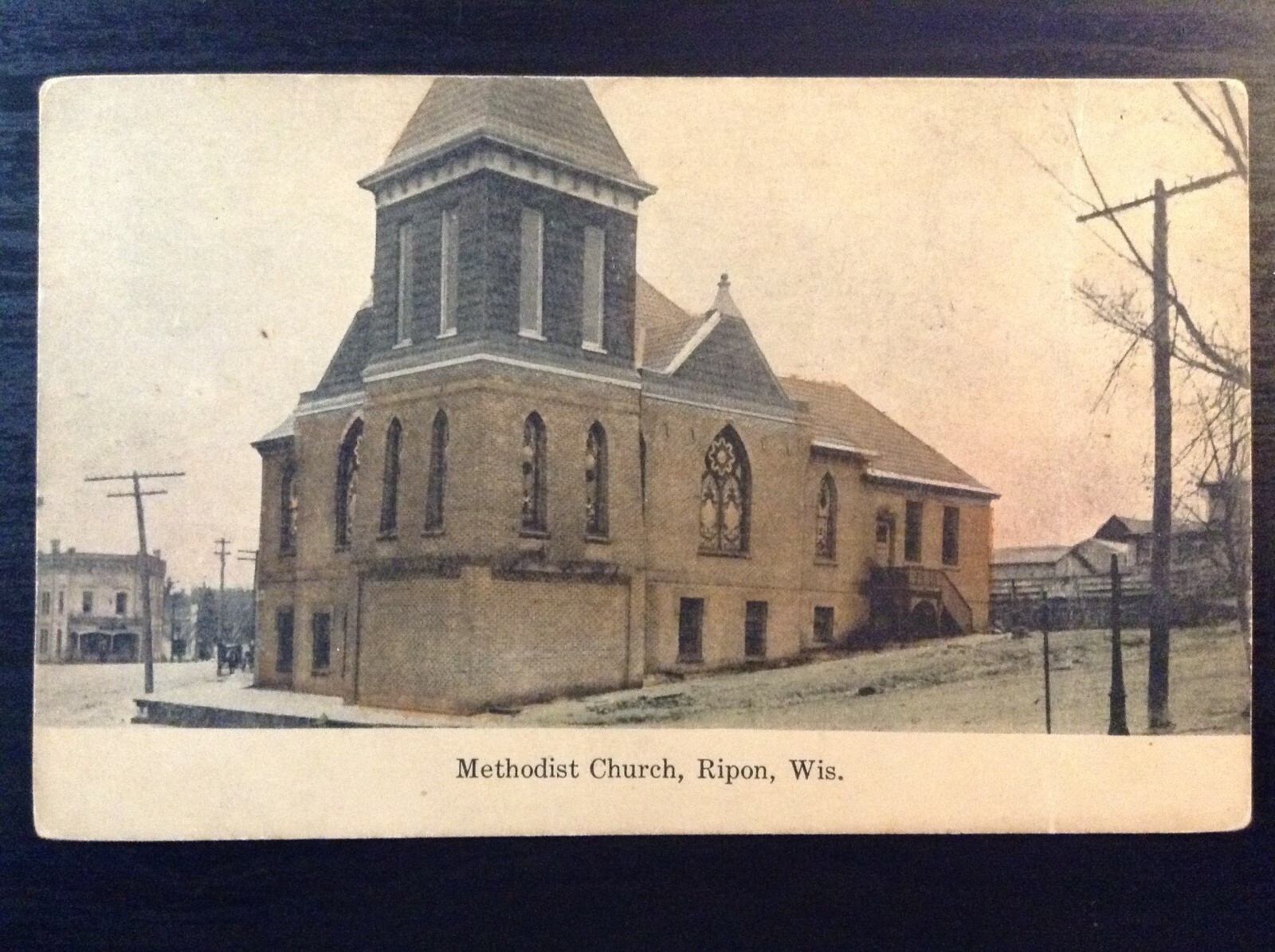 Vintage Postcard 1909 Methodist Church Ripon Wisconsin WI
