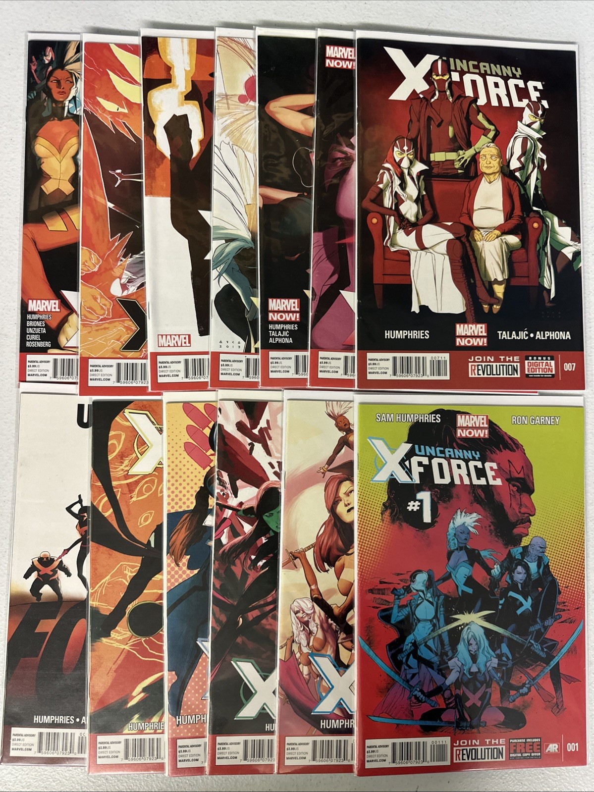 Uncanny X-Force #1-13 Complete Lot Run 2013 Storm Psylocke Spiral X-Men VFNM *Z2