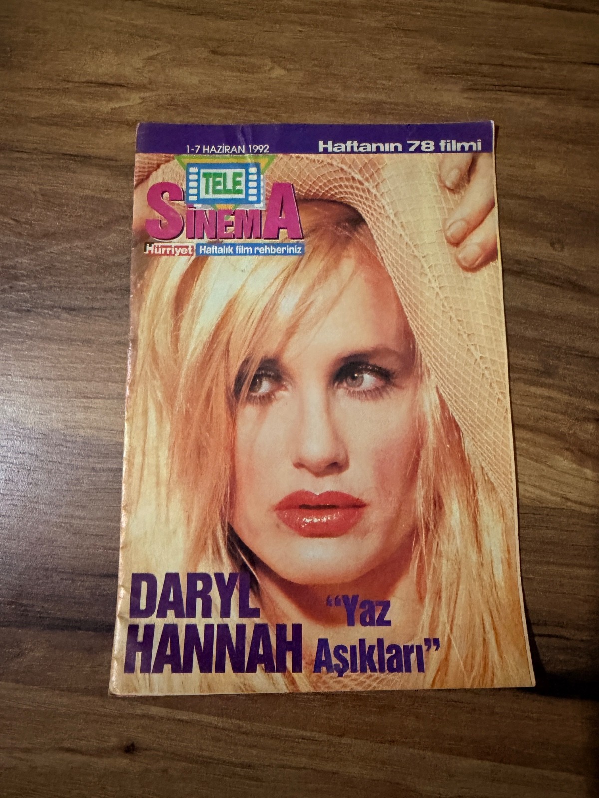 1992 Daryl Hannah Turkish Cinema Magazine Rare Vintage Movie Guide Collectible