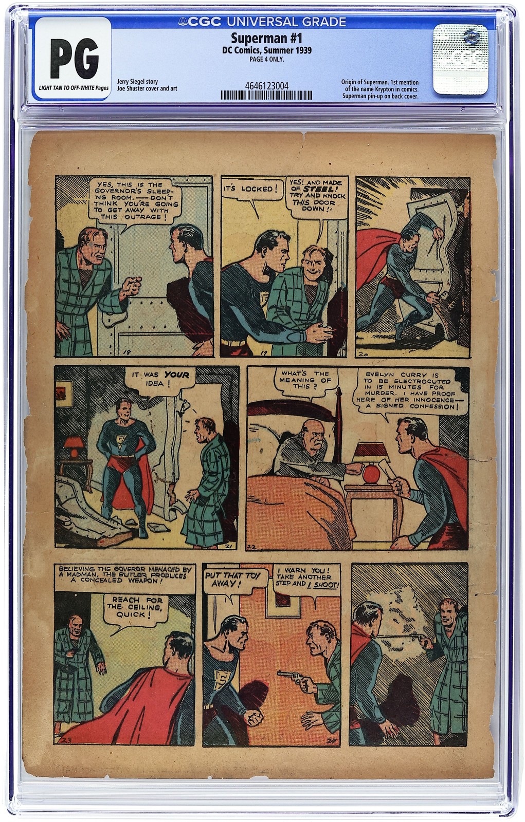 Superman (1939 1st Series) 1 CGC Page 4 Only 4646123004