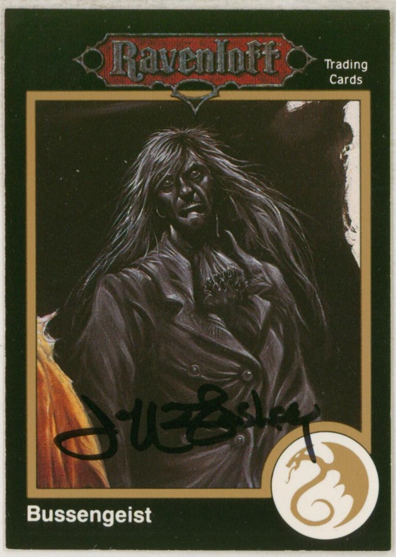 Gold Border Signed Jeff Easley 1991 TSR AD&D RPG Ravenloft Fantasy Art Card #384