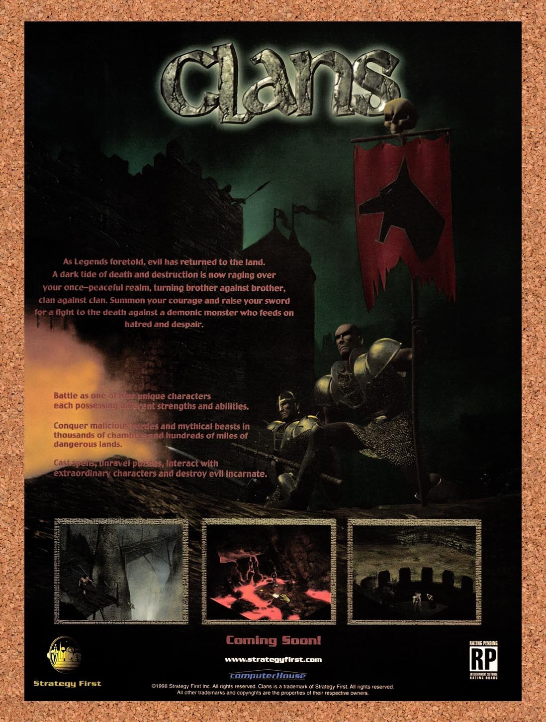 1999 Clans PC Original Advertisement / Retro Promo v1