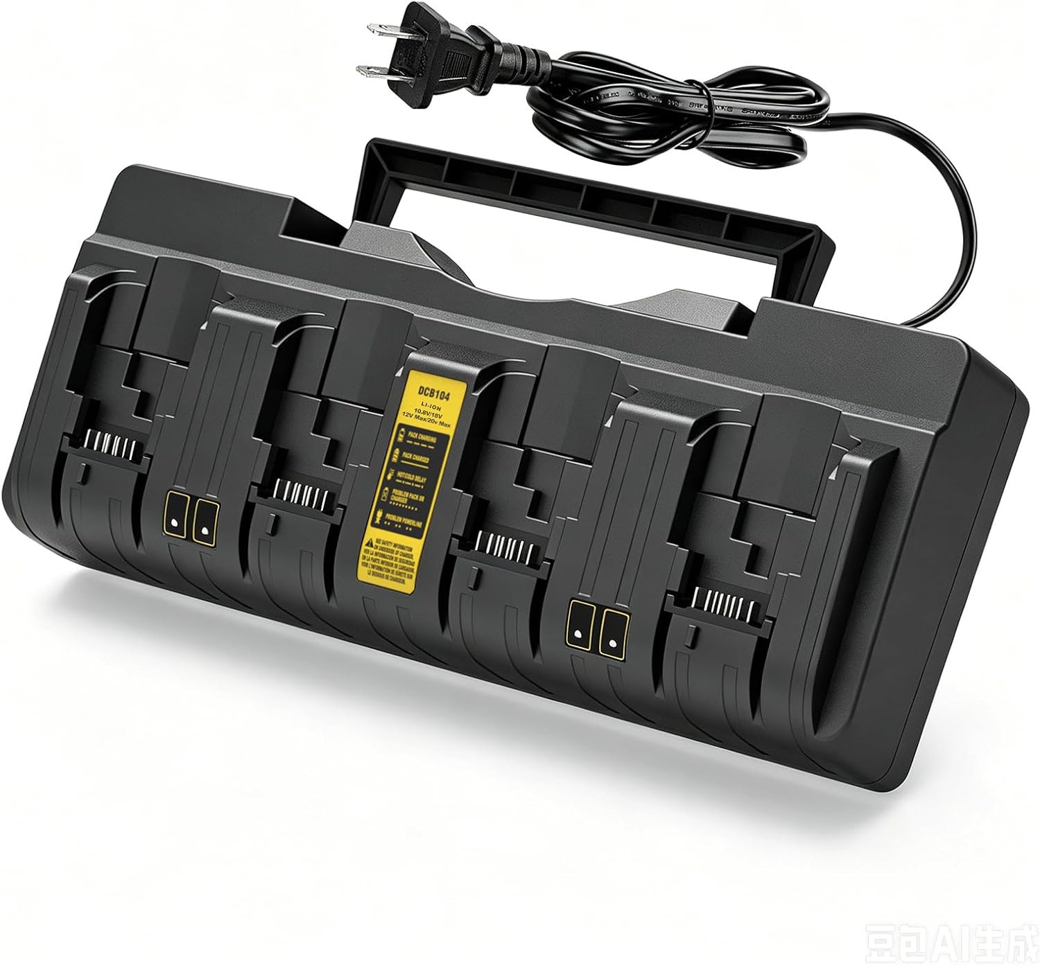 4-Port Fast Charger Replacement for DCB104 20V Battery Charger Compatible with 1