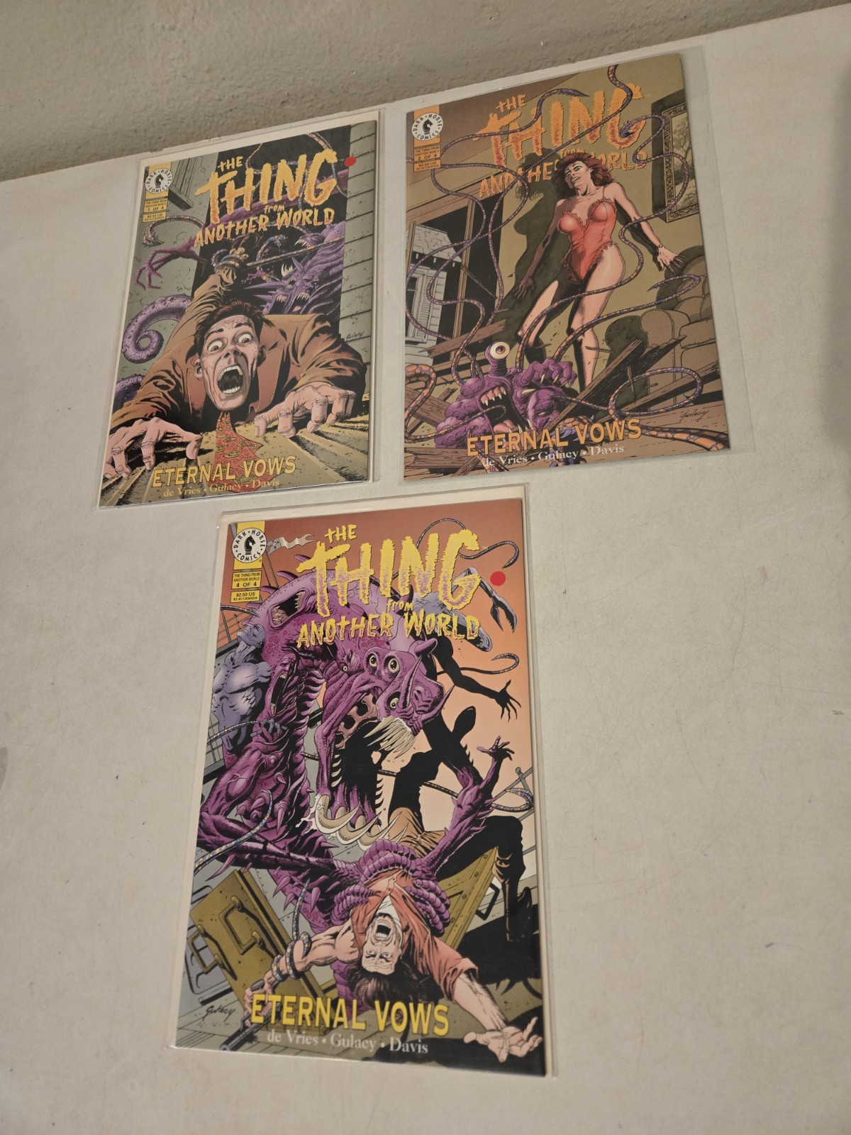 The Thing From Another World Eternal Vows #1, #2, & #4 1992 - Missing #3 Comics