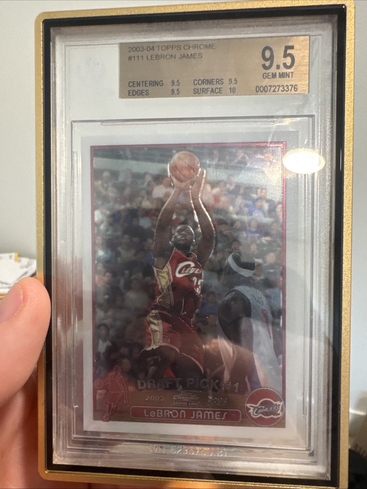2003-04 TOPPS CHROME #111 LEBRON JAMES ROOKIE RC BGS 9.5 - TRUE GEM PLUS