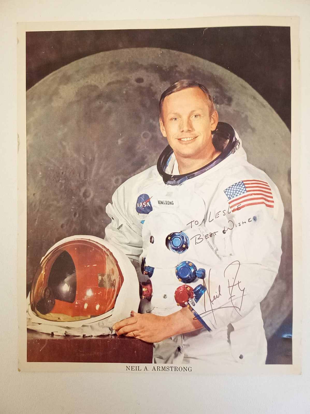 Vintage Neil Armstrong signed photo picture autographed Apollo 11 official NASA