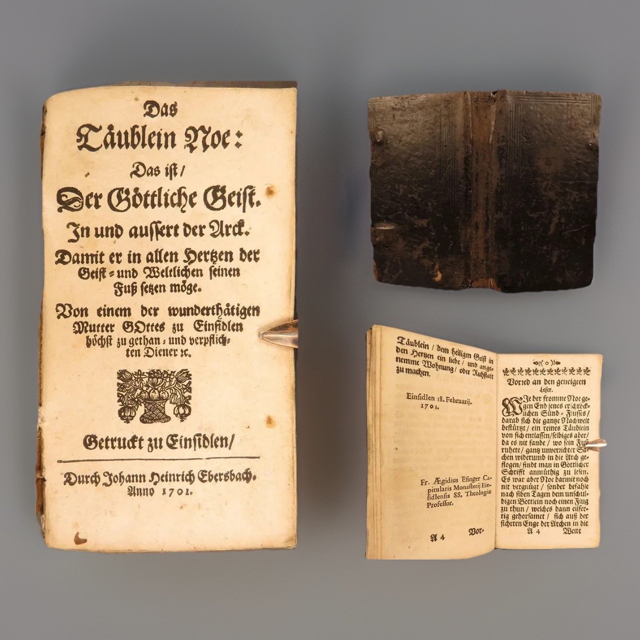 1701 Das Läublein Moeß Einsiedeln Rare 1st Edition German Devotional Miniature