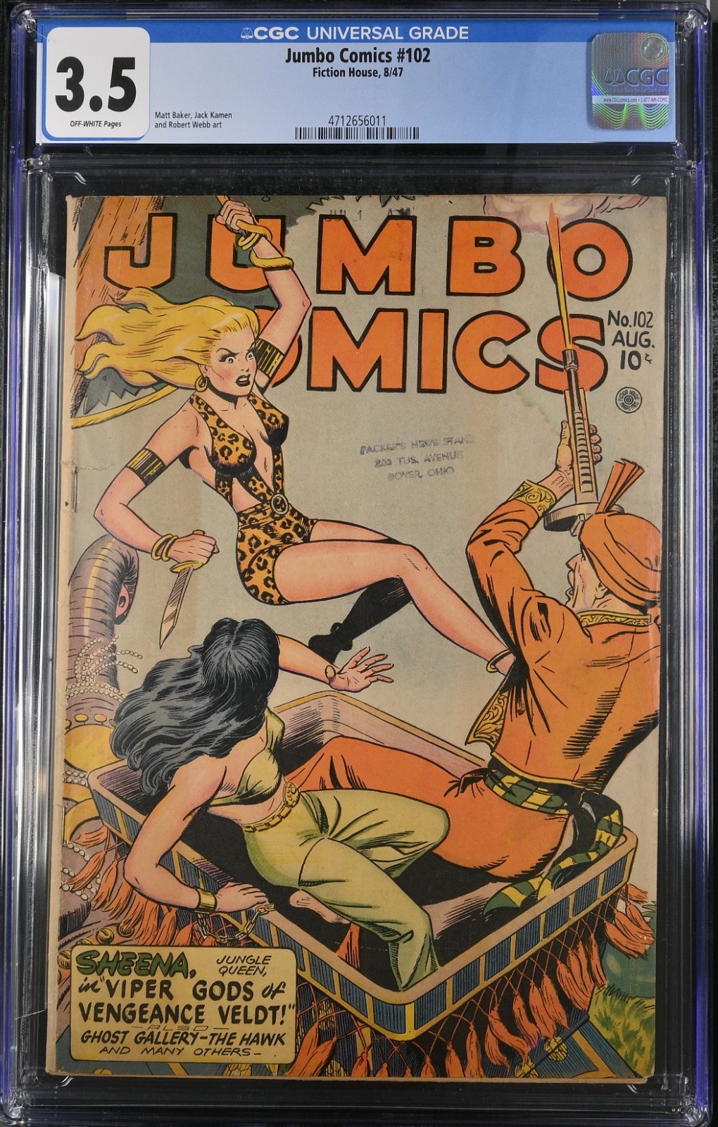 Jumbo Comics 102 CGC 3.5 Fiction House