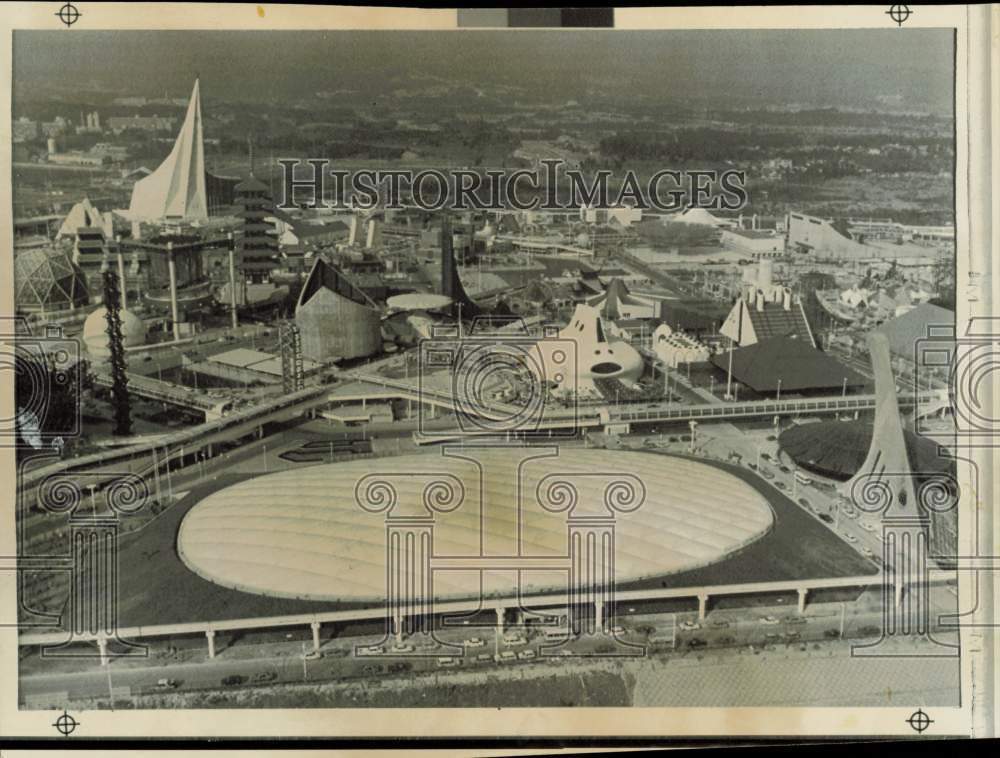 1970 Press Photo Aerial view of the Expo Fairgrounds - lra56974