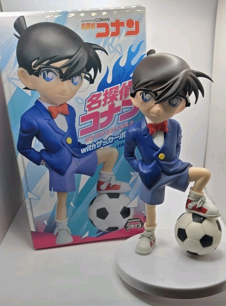 SEGA Japan Detective Conan Premium Figure with Soccer Ball in Original Box