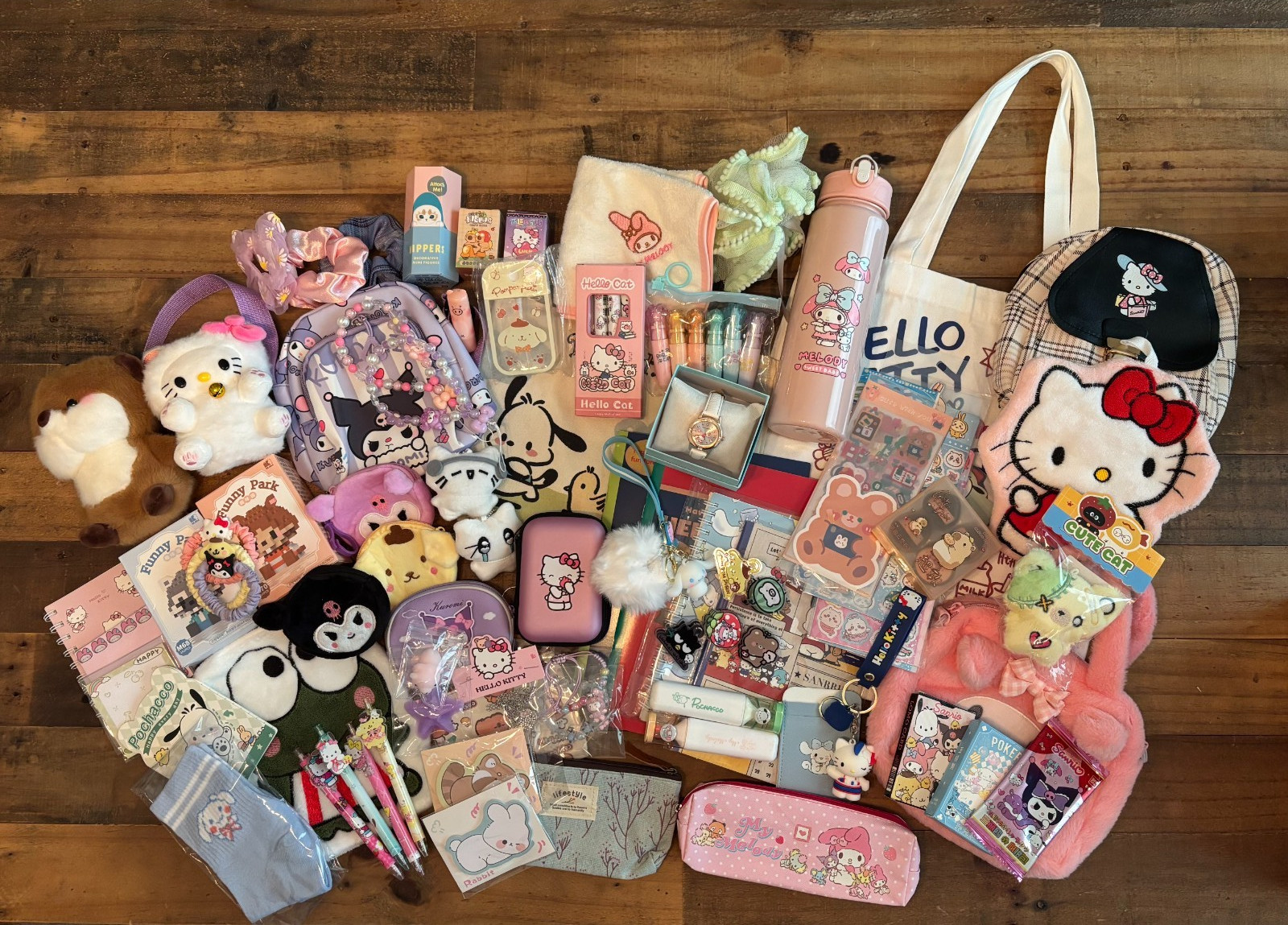 Sanrio / Kawaii Mystery Box - small box (30+ items) - hand curated, + free items