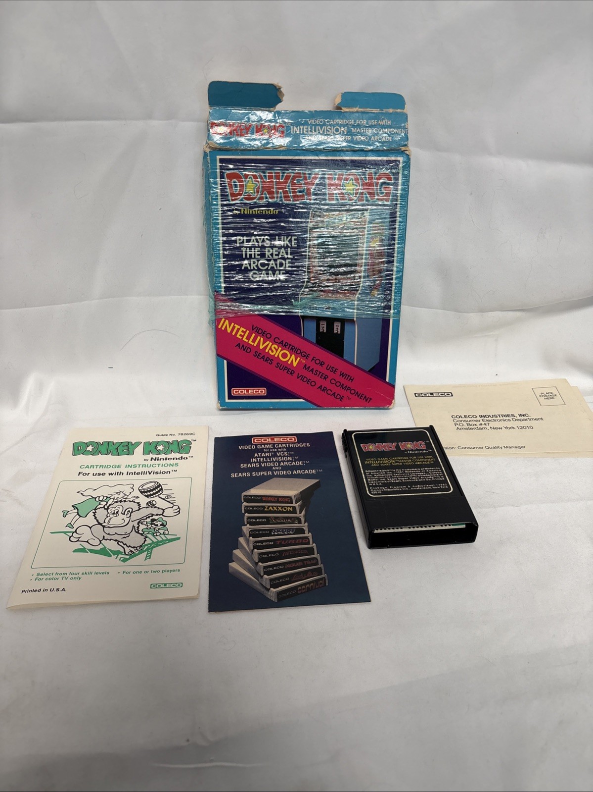 Vintage 1982 Coleco Donkey Kong By Nintendo Intellivision - CIB Complete in Box