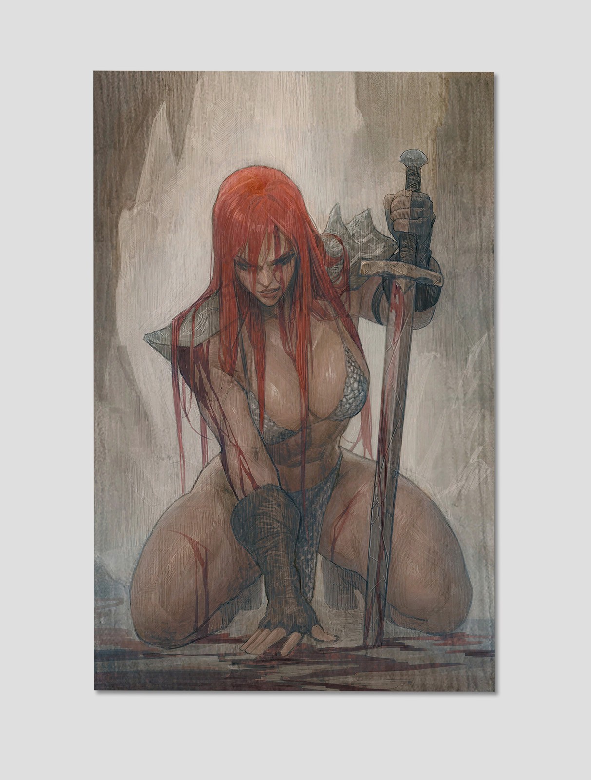 Red Sonja Sword Maiden Premium Giclee Print Poster 11x17 Dynamite Wall Art