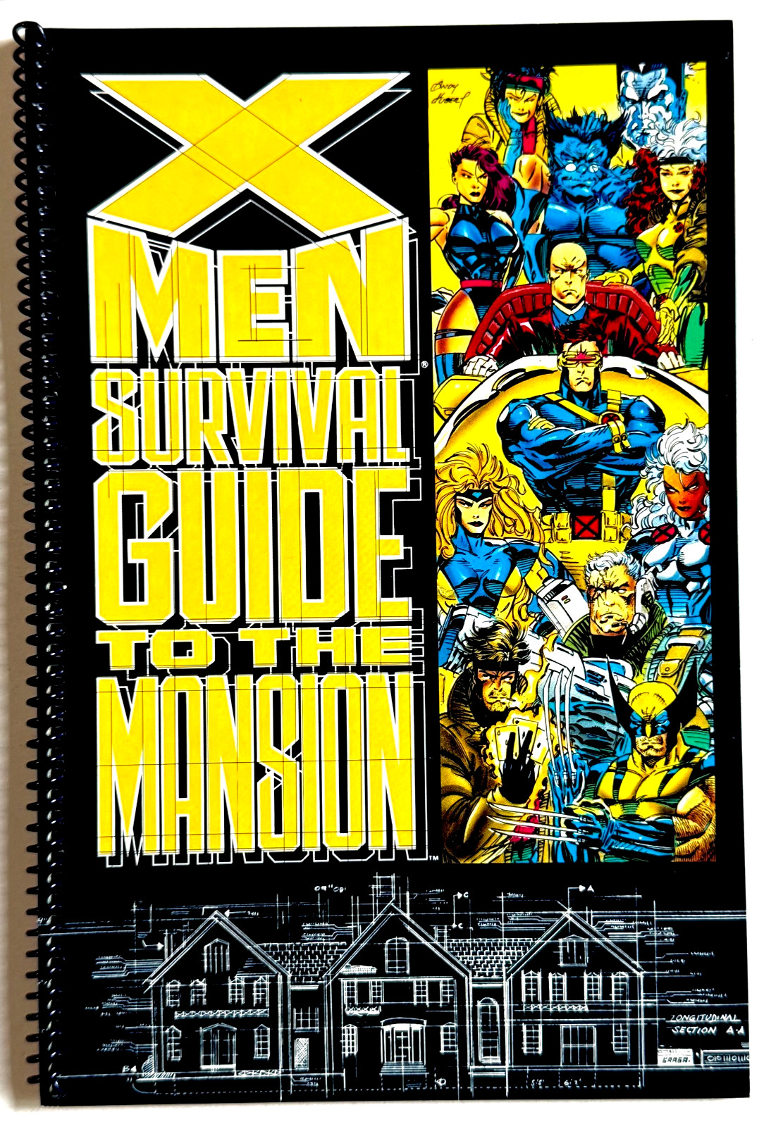 X-MEN SURVIVAL GUIDE TO THE MANSION #1 SPIRAL BOUND ANDY KUBERT 1993 MARVEL