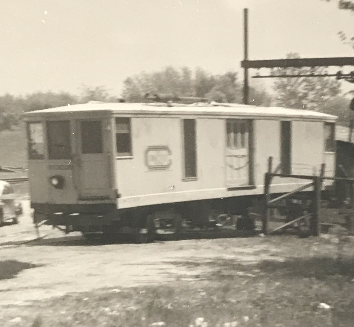 1950s Connecticut Company Freight Motor #2022 East Hartford CT Trolley B&W Photo