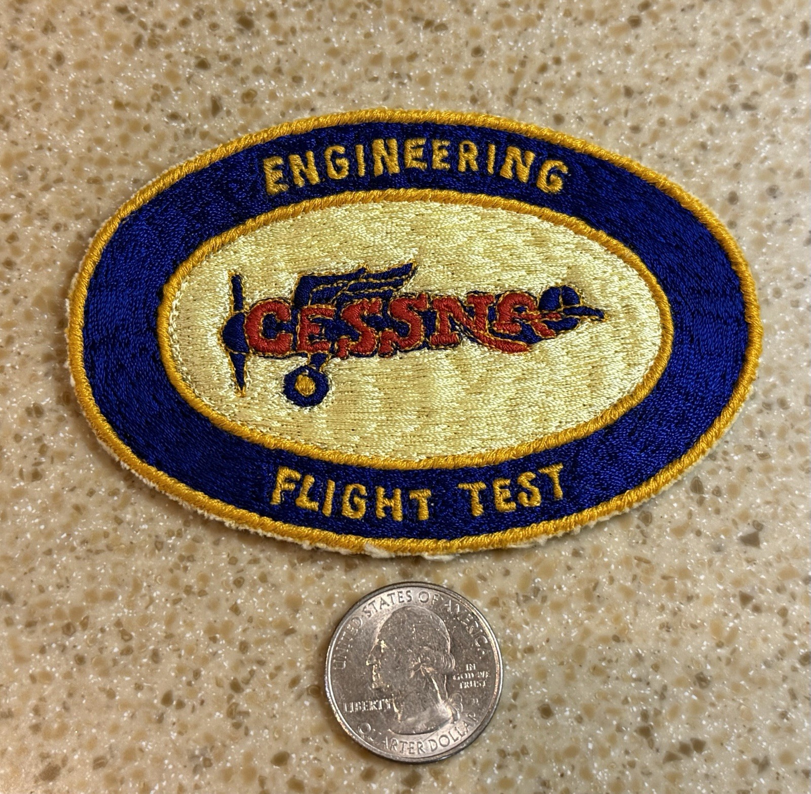 Vintage Cessna Aircraft Engineering Flight Test Pilot Embroidered Patch Old Logo