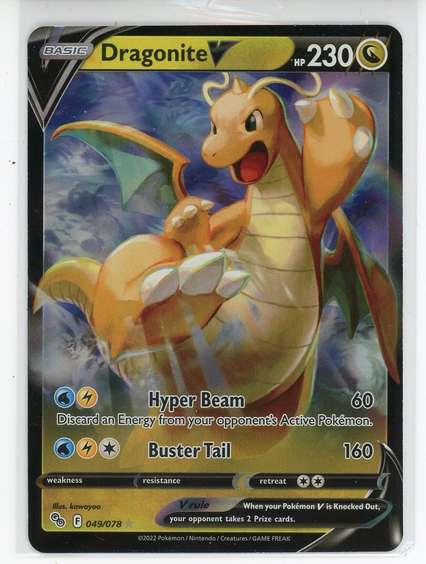 Dragonite V 049/078 Holo Rare 2022 Pokemon GO Pokemon Card