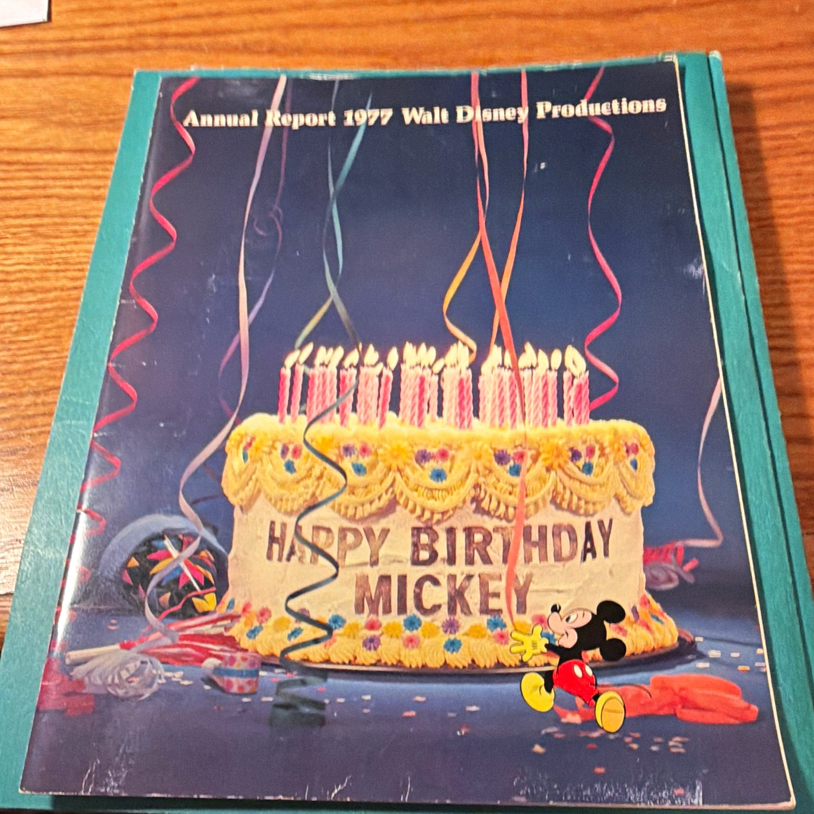 Walt Disney Productions Annual Report 1977 Happy Birthday Mickey Mouse