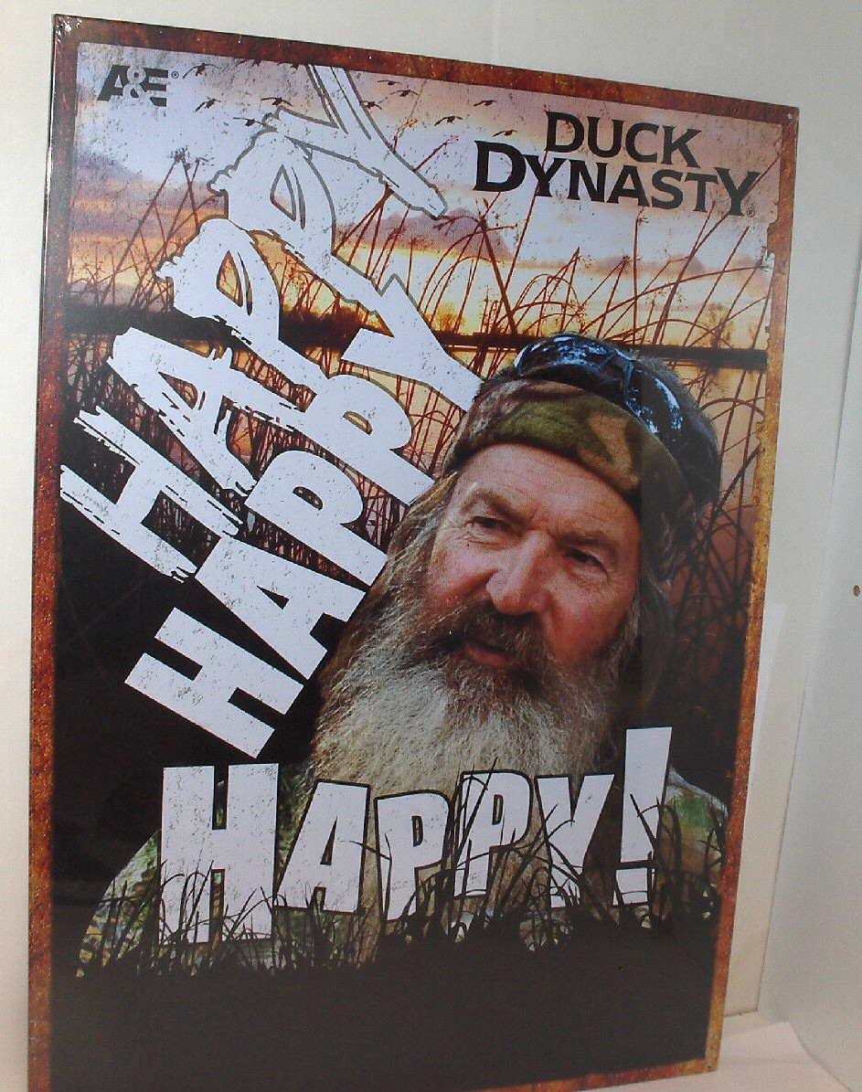 Duck Dynasty-Happy Happy Happy`2013`A & E Hit Tv Show-Metal Sign`New`Free To US