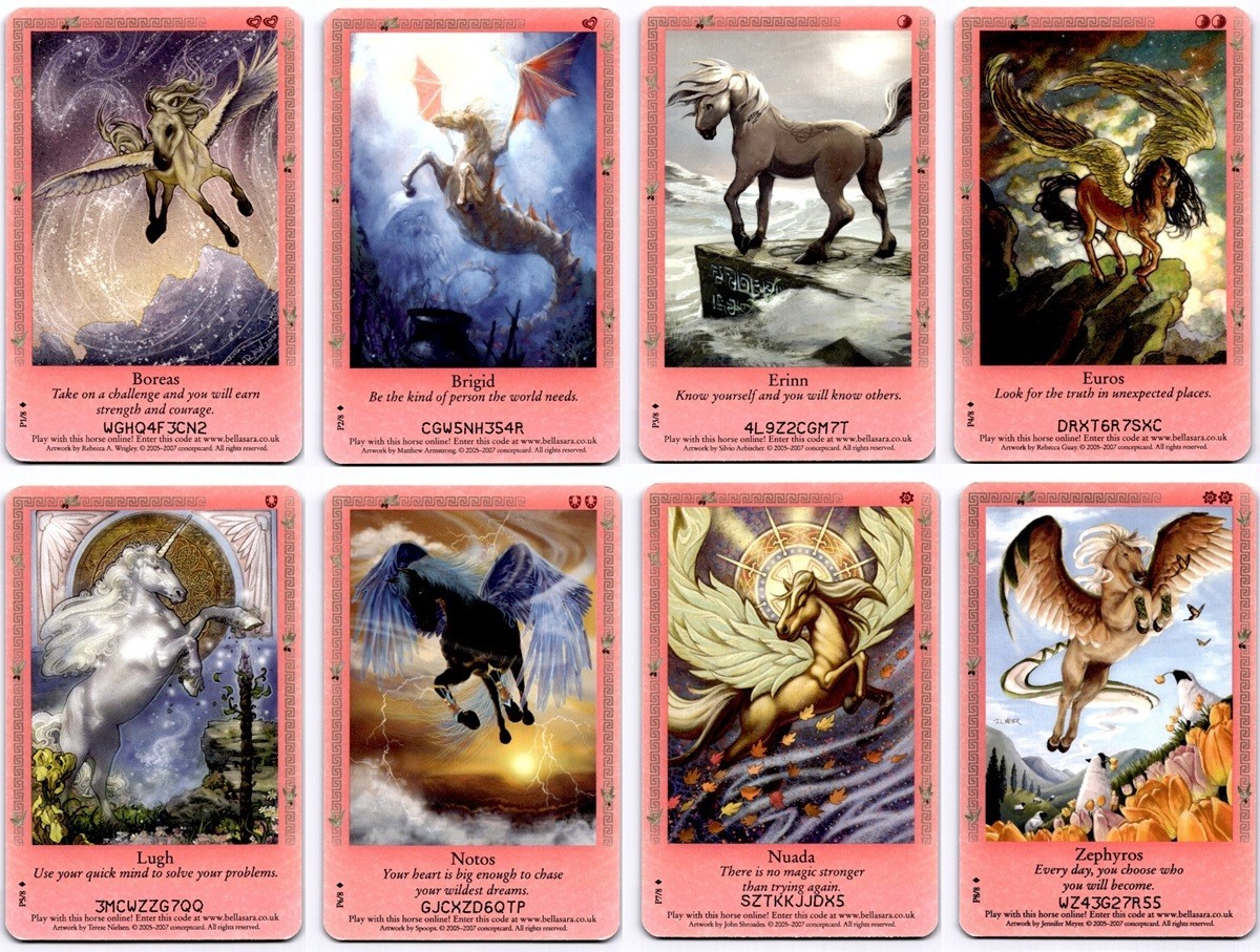 (bs-myt-set) Bella Sara MYTHOLOGY 8 CARD ENGLISH PROMO SET BellaSara P1 thru P8