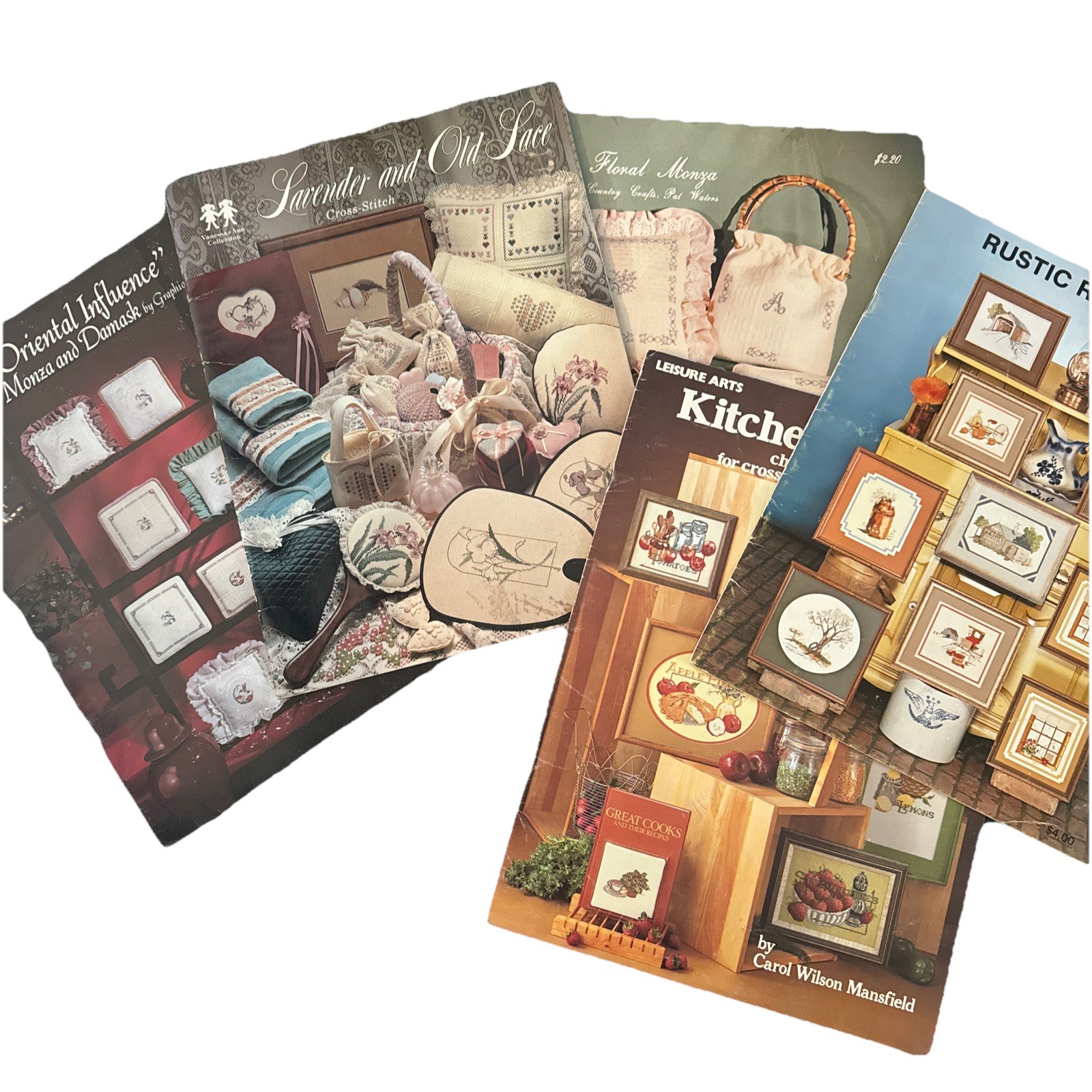 Vintage Bundle Sewing Book Cross Stitch Of 5