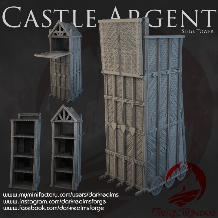 Dark Realms Castle Argent Siege Tower Tabletop Fantasy