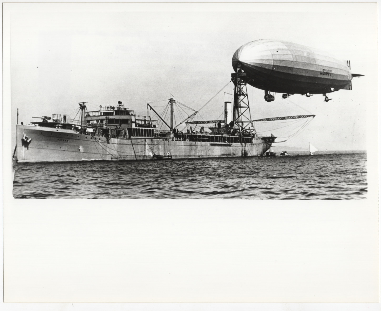 First US Navy Airship Tender: USS Patoka & Shenandoah, 10x8 Photo