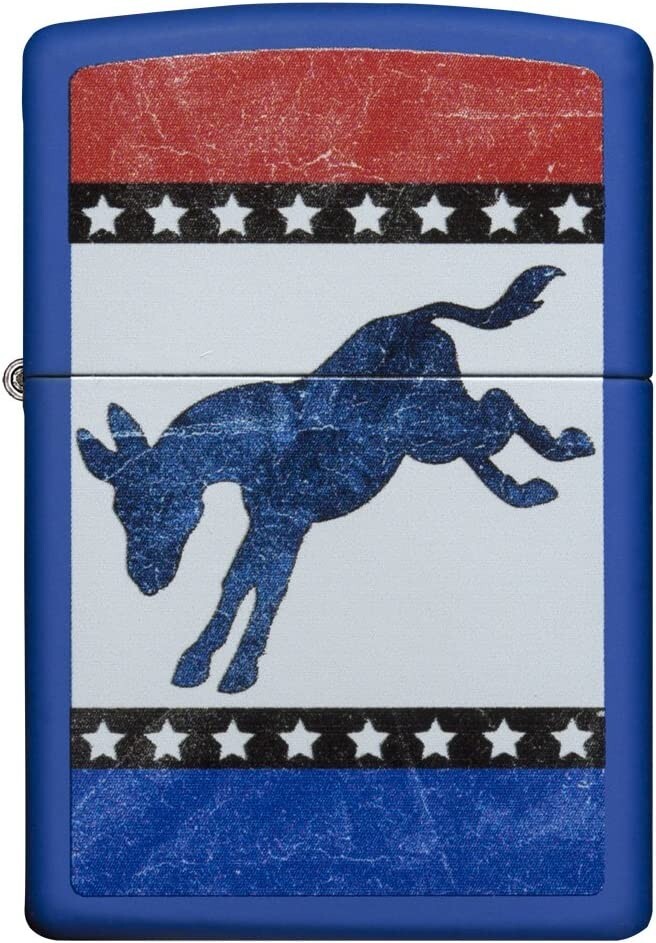 Zippo 29166 Democratic Donkey Royal Blue Matte