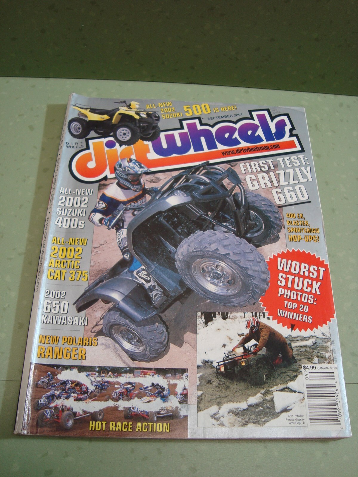 Dirtwheels Magazine September 2001 / Test 2002 Yamaha Grizzly 660  
