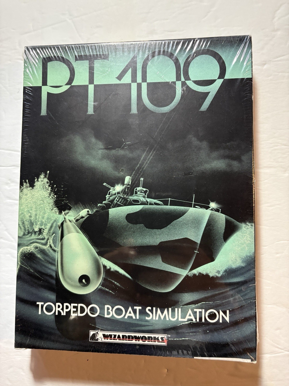 Vintage Big Box PT 109 Torpedo Boat Simulation IBM 1987 Floppy Disk SEALED