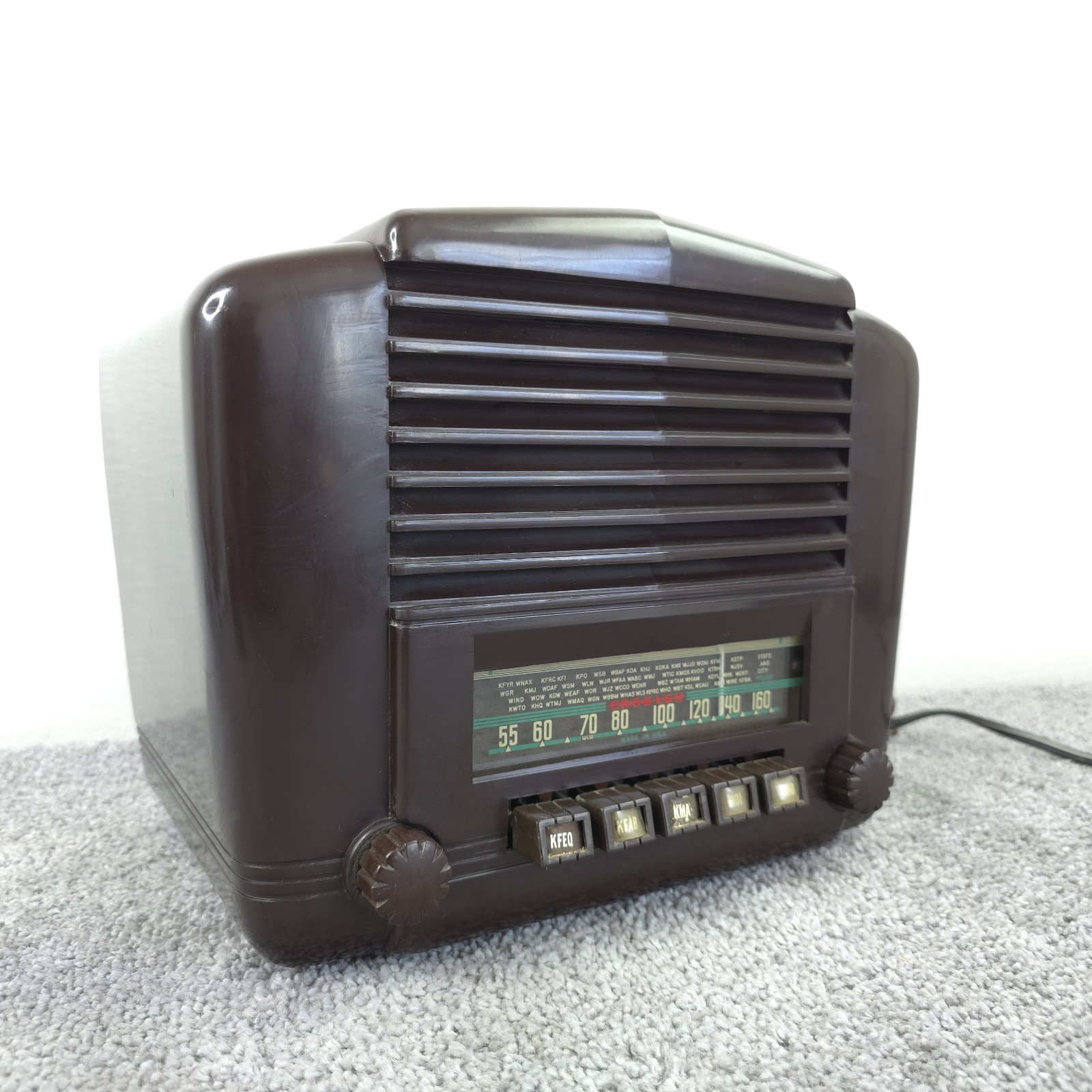Crosley 628B AM/SW Tube Radio The Sixer Bakelite Tabletop Vintage 1930's Working