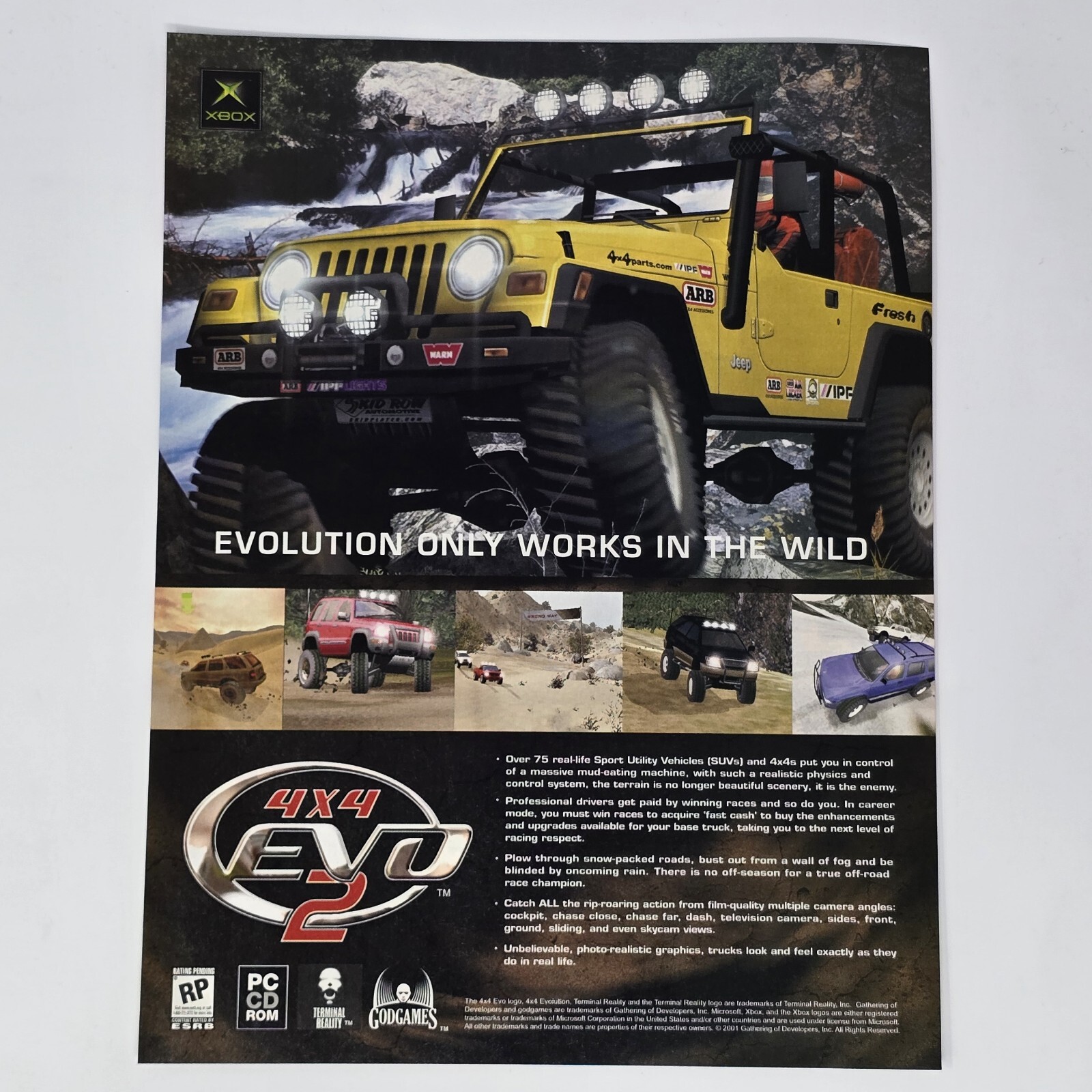 4x4 Evo 2 Xbox PC Evolution Print Ad/Poster Official Promo Art