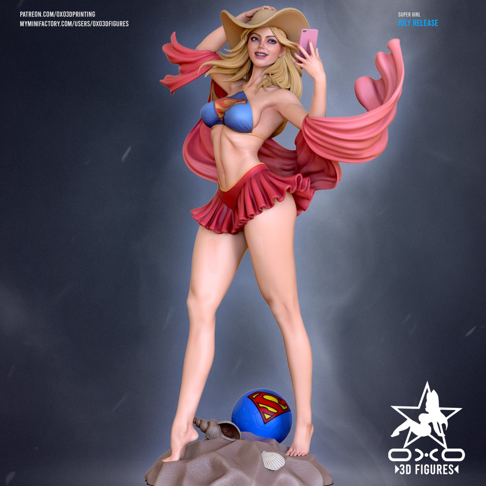 Super Girl Fan Art  Resin Statue Pro Painted 1/6 Scale - Made To Order.