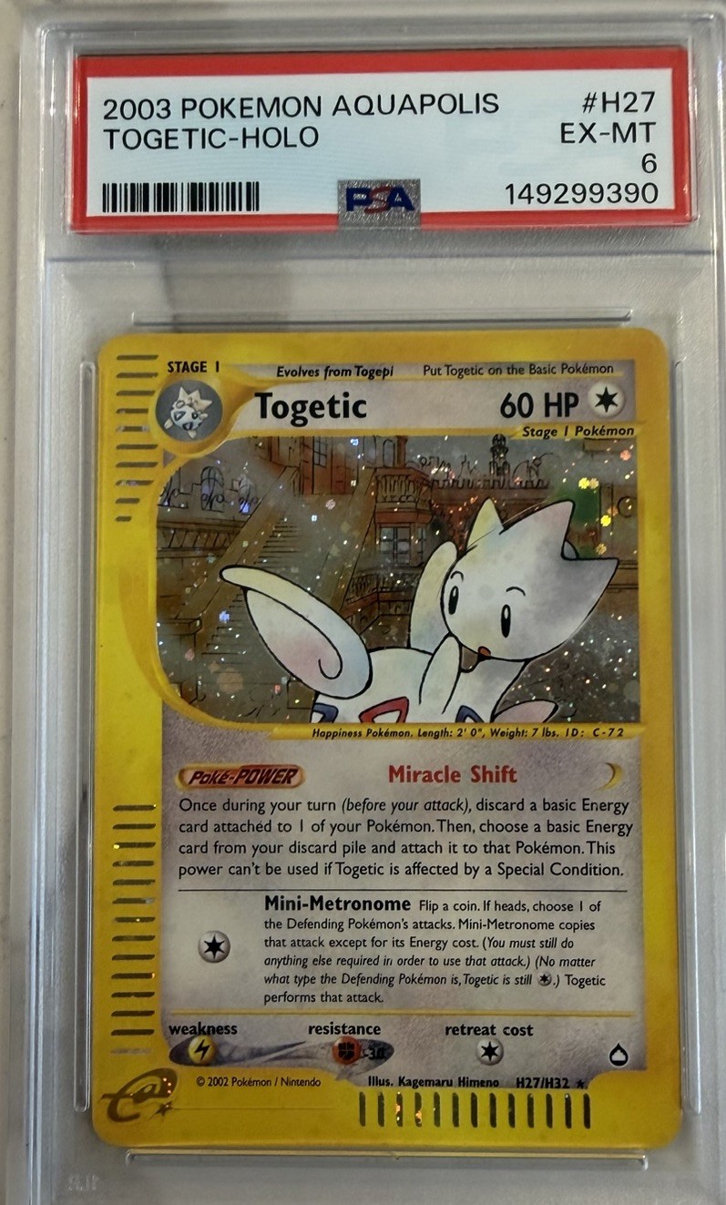 Pokémon Aquapolis 2003 Togetic Holo H27/H32 PSA 6 English Card