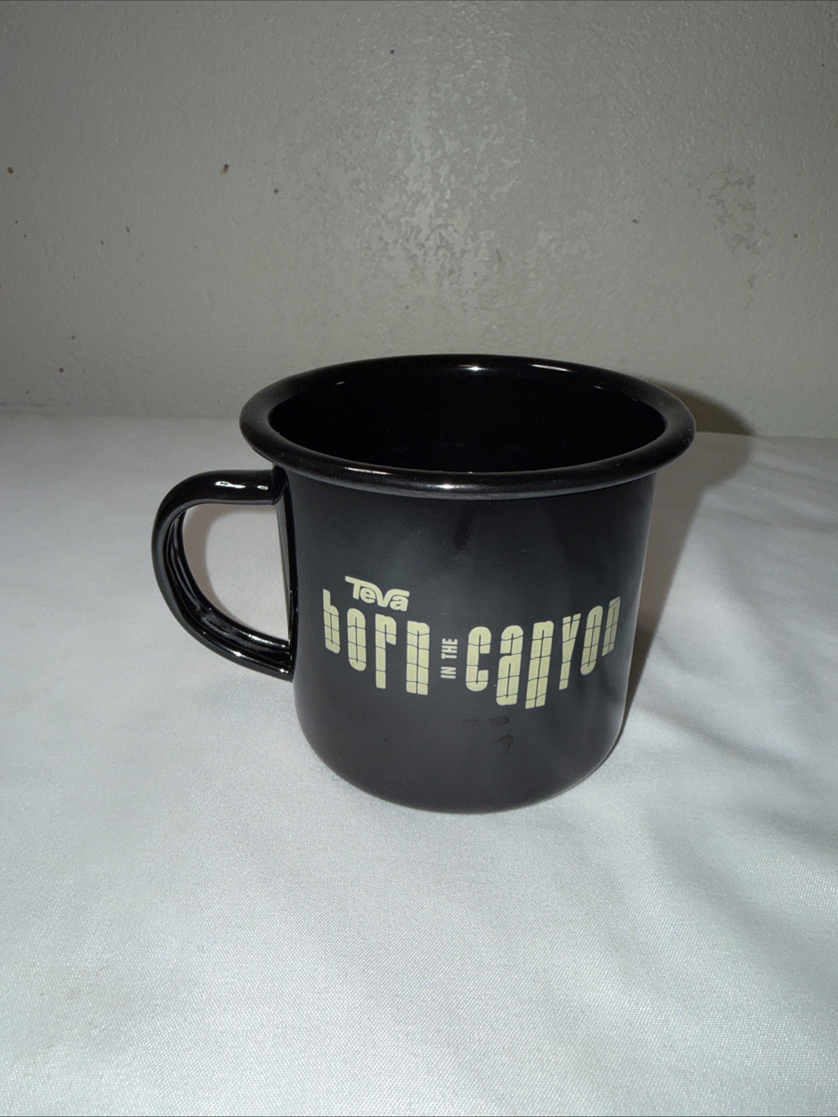 Vintage Teva Born in Canyon Metal Enamel Camp Cup 35th Anniversary Limited