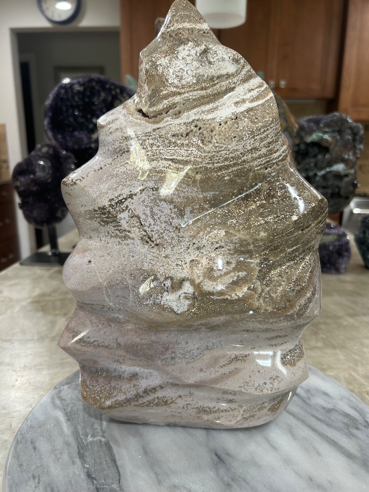 Ocean Jasper pink and cream full of sparkle huge 14lbs 13oz