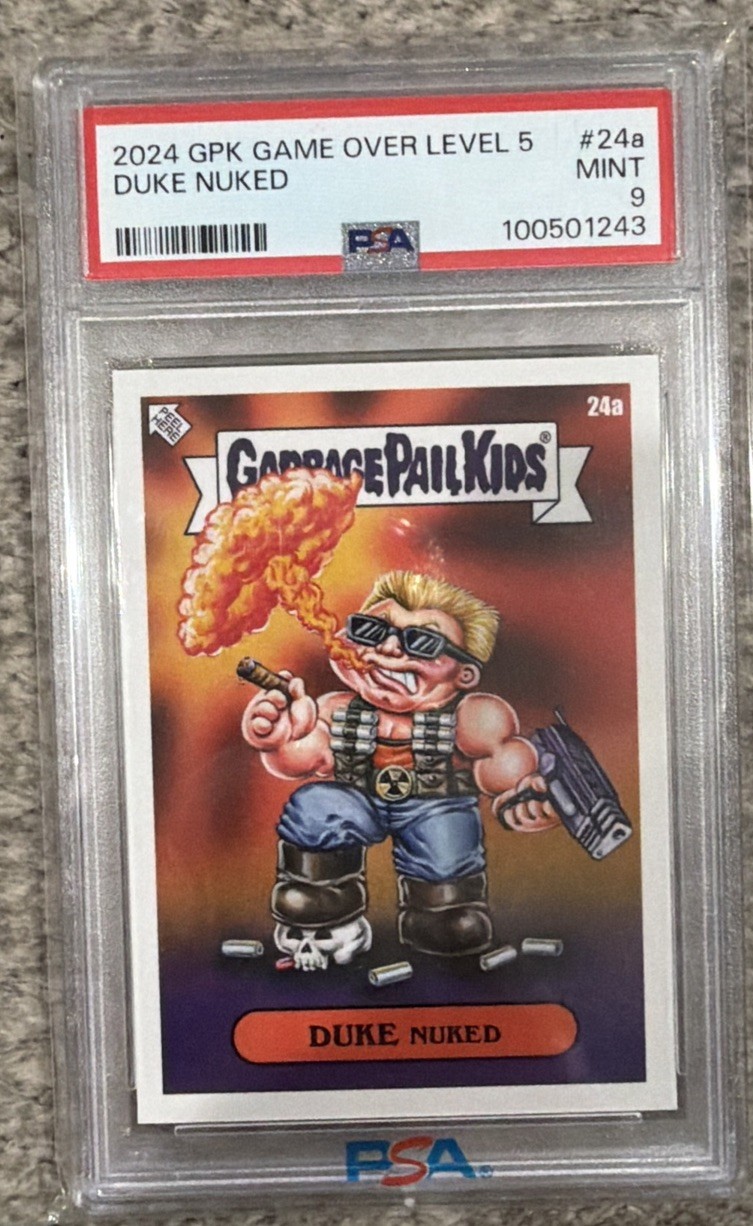 2024 Topps Garbage Pail Kids Game Over Level 5 DUKE NUKED 24a PSA 9 MINT Nukem