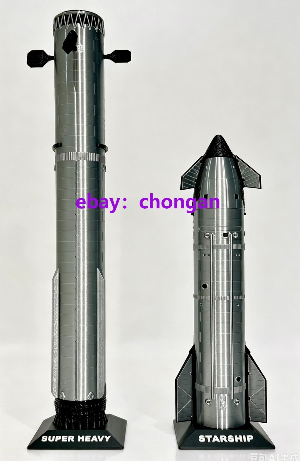 SpaceX Starship V3 3D Printed Rocket Model Space Craft Decor