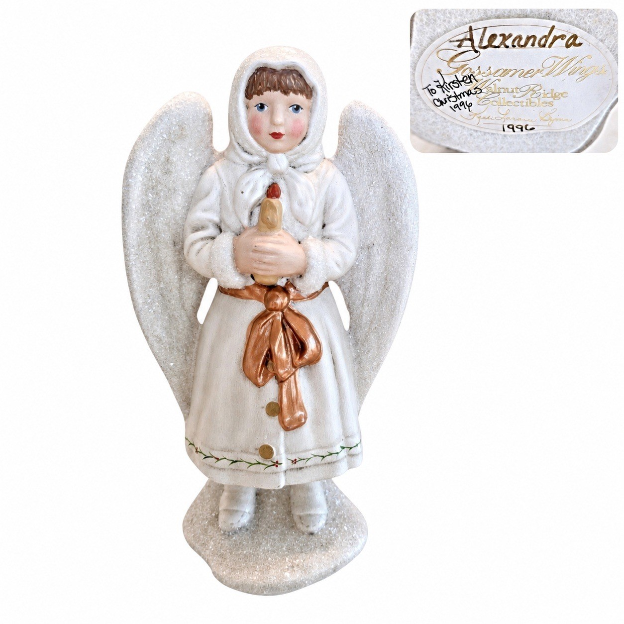 VTG 1996 Walnut Ridge Alexandra Angel Signed Gossamer Wings Figurine 8\