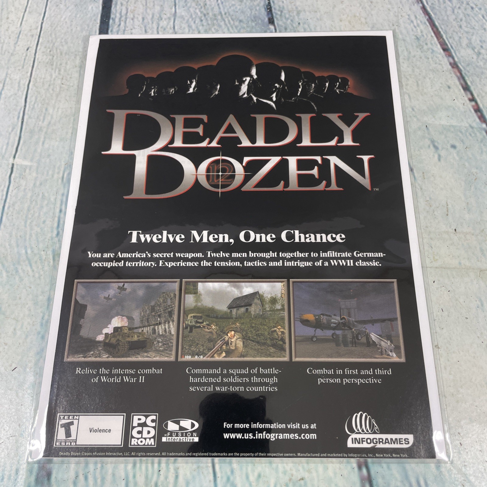 2001 Deadly Dozen Video Game Vintage Print Ad/Poster Promo Art Magazine Page