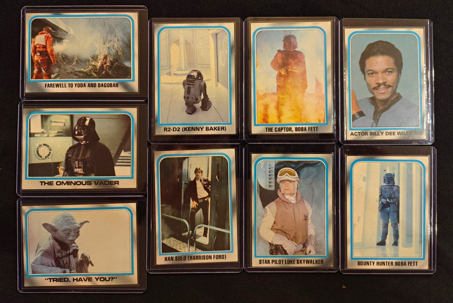 1980 Topps Empire Strikes Back Series 2 Vintage Card Lot (9) Vader Fett Yoda